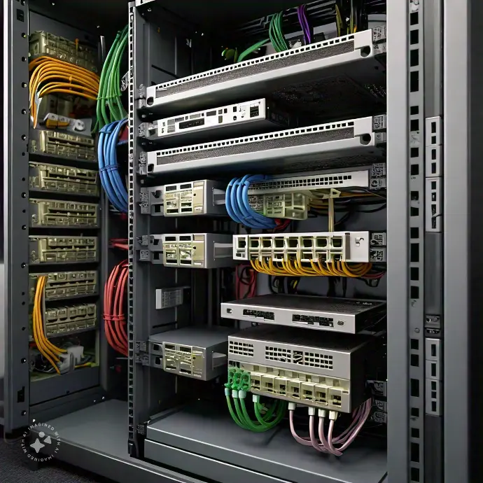 North Texas network rack device setup